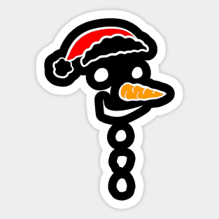 Dark Santa Snowman Sticker